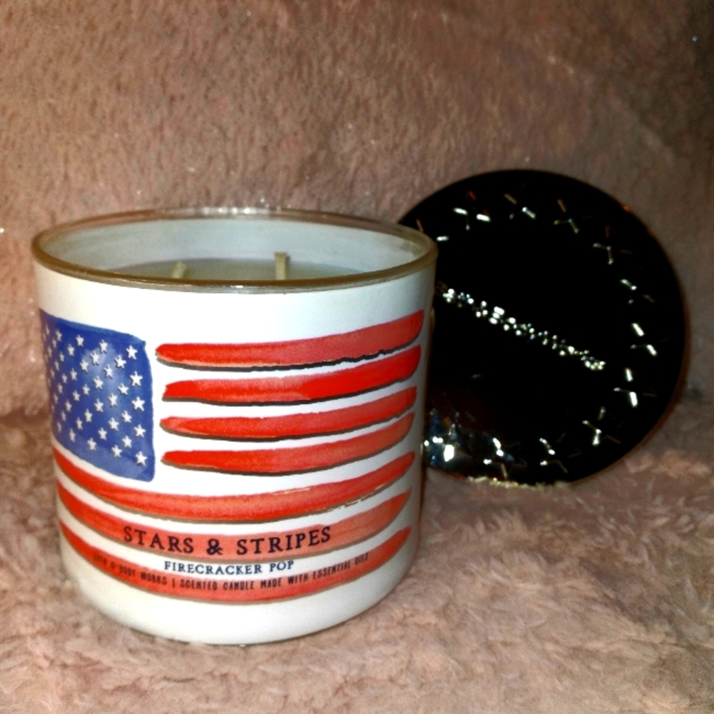 3 Stars and Stripes Bath and Body Works 3wick Candles